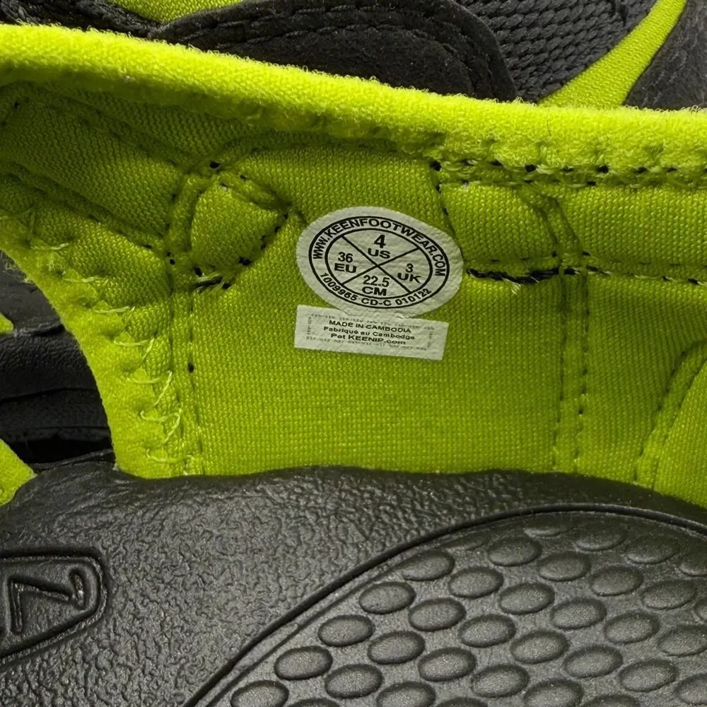 KEEN Newport II Lime Green Black Hiking Sandals - Big Kid US 4 / EU 36